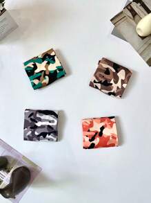 4 件套男士迷彩印花平角内裤套装，长款舒适弹力透气拳击短裤，适合慢跑、运动、健身，多色 - 彩色 - 查看 10