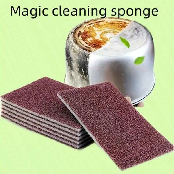 Éponge de nettoyage magique Emery, éponge de détartrage pour le fond des casseroles, éponge détachante pour la rouille du fer, bloc d'éponge à vaisselle, chiffon de nettoyage, décontamination, fournitures de nettoyage, outils de nettoyage, fournitures de rentrée scolaire, cuisine, salle de bain, maison, fournisseurs pour la maison