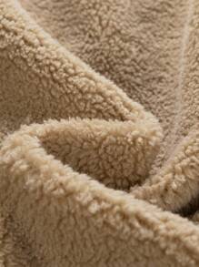 Men's Fashionable Casual Thick Warm Plus Fleece Thick Fleece Jacket - Coffee Brown - View 8