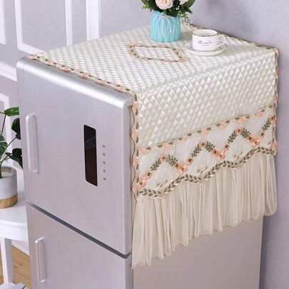 1pc Fabric Single Door Refrigerator Dust Cover,Bag,Organizer,Storage