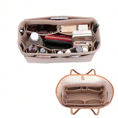Felt Purse Insert Organizer Portable Cosmetic Bag Fit For Speedy