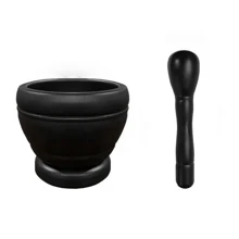 2pcs Spice Grinder Mortar And Pestle Set, Multipurpose Large Garlic Press, Big Size Garlic Masher For Home Use, Seasoning Grinding Tool, Kitchen Small Gadget, 4.3inch*3.9inch