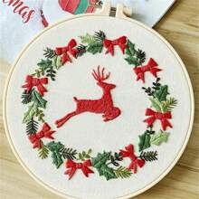 1pc Giáng sinh Người tuyết & Tuần lộc thêu trang trí gối Phụ kiện quần áo DIY Cross Stitch - Nhiều màu - Xem 12