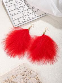 Hoa tai lông vũ lớn Hoa tai lông vũ đen cho phụ nữ Hoa tai lông vũ dài Trang sức lông vũ Boho - Kiểu dài - Xem 13