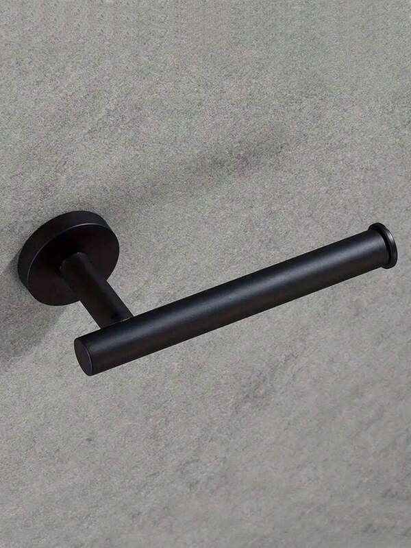 1 pieza Portarrollos de papel higiénico de acero inoxidable, dispensador de rollos de tejido no perforado montado en la pared, accesorio moderno de decoración de baño
