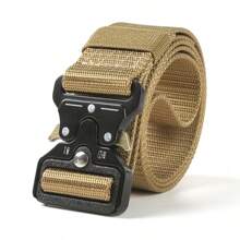 1pc Belts For Men Work Hiking Riggers Web Belt With Heavy Duty Quick Release Metal Buckle Chinese New Year Valentine Day Gift And Daily Wear - A - View 3