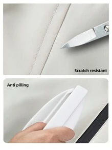 1pc Men's Windproof Waterproof Casual Outdoor Jacket - White - View 3