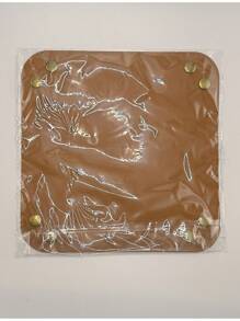 1pc Solid Color Jewelry Tray, Gift For Back To School - Brown - View 7