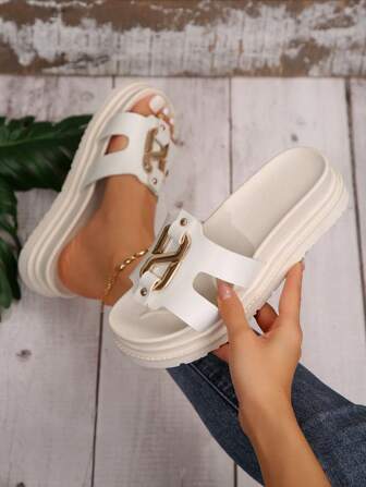 女士时尚舒适防滑休闲平底凉鞋，夏季