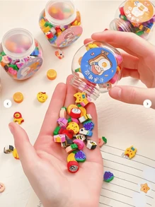 10个/50个迷你卡通橡皮擦，创意小礼物（随机组合） - 彩色 - 查看 2