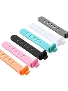4pcs Portable Storage Belt, Silicone Storage Belt, Prevent Headphones From Losing Storage, Data Cable Binding Strap - LL-5555 - View 5