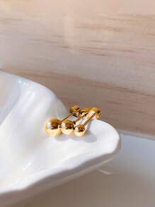 1 对 316L 不锈钢抛光球形耳钉优雅防过敏螺丝后背休闲时尚珠宝 - Spiral - 查看 7