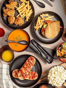 7/28 件塑料 PP 餐具套装、餐盘、麦片碗、杯子、餐具套装适用于家庭厨房、酒店、派对、节日礼物、圣诞节 - 彩色 - 查看 2