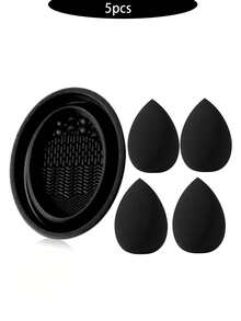 Bộ cọ trang điểm 37/28/21/5 cọ bao gồm 20 cọ trang điểm (cọ đánh nền, cọ tạo khối, cọ che khuyết điểm, cọ phấn mắt), mút trang điểm (4 mút trang điểm, 5 mút trang điểm hình tam giác), 1 bát vệ sinh cọ, 1 con lăn massage mặt, 1 giá đỡ cọ trang điểm, bộ cọ, bộ cọ trang điểm, bộ cọ trang điểm, bộ trang điểm hoàn chỉnh, bộ cọ trang điểm, bộ trang điểm hoàn chỉnh, bộ cọ, bộ cọ trang điểm, bộ quà tặng trang điểm - màu đen - Xem 14