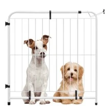 LideraMix, Adjustable Expandable Protection Gate For Children And Pets, 78cm Height, 70 To 115cm Length, Small And Medium Dogs, Steel With Epoxy Paint, Black - 白色 - 查看 6