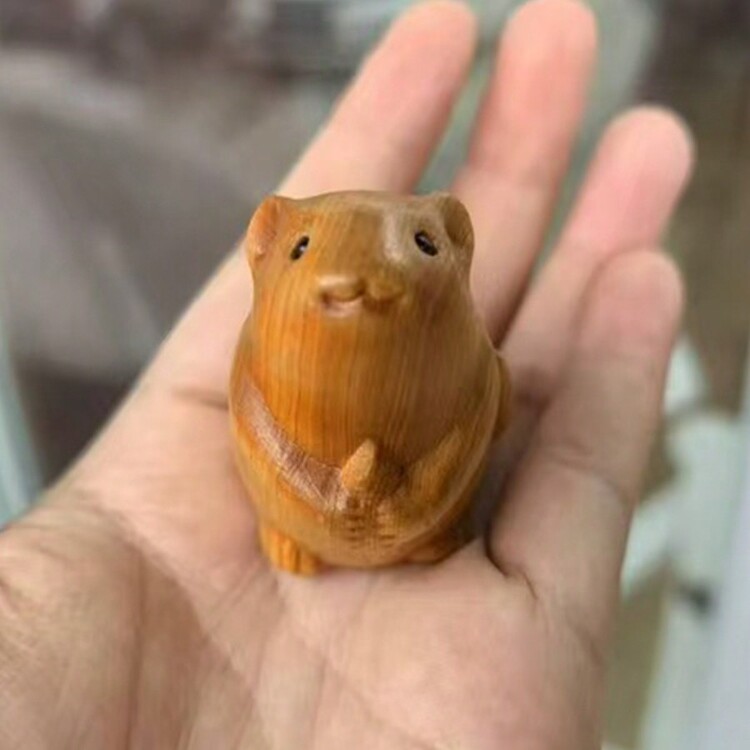 创意卡通十二生肖木雕挂件、办公桌装饰最佳礼物 - 彩色 - 查看 4