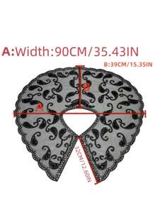 Khăn choàng thêu sequin thập niên 1920 cổ điển mỏng thoáng khí lưới bóng ngắn áo choàng ngoài phong cách thanh lịch cho phụ nữ dự tiệc - đỏ thẫm đen - Xem 4