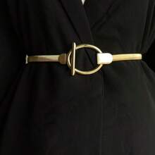 Hàng mới về Thắt lưng xích co giãn cỡ lớn dành cho nữ màu kim loại dùng để mặc váy, trang trí, đồ dệt kim, thắt lưng bó cho Halloween mùa hè, mùa thu, mùa đông, Halloween - Nhiều màu - Xem 4