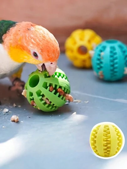 1pc Pet Supplies Bird Toys - Durable Plastic Foraging Ball Chew Toy, Suitable For Medium And Small Birds
