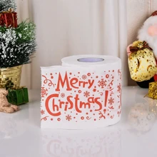 1 Roll, Printed Christmas Creative Roll Paper, Santa Claus Toilet Paper, Creative Toilet Paper, Cool Pattern Tissue, Colorful Napkin, Christmas Decoration,Christmas - Multicolor - View 17