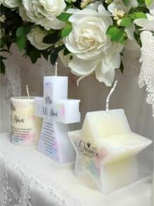 Kit de velas para recuerdo de "Quince Años", incluye bolsa de celofán con listón - kit - Ver 3