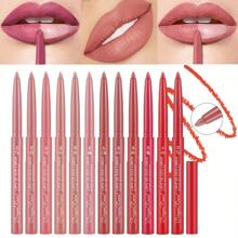 Lápiz delineador de labios impermeable y de larga duración, color mate y natural, para principiantes, diseño de autogiro - 10# - Ver 3