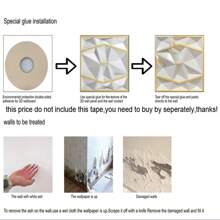 20 tấm ốp tường PVC 3D 30cm X 30cm, miếng dán tường trang trí, giấy dán tường 3D, miếng dán cải tạo, tấm ốp tường lột, giấy dán tường, giấy dán tường, vật dụng trang trí mùa xuân làm mới ngôi nhà của bạn, miếng dán trang trí Rama - trắng - Xem 7