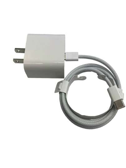 Cargador Turbo para IP 15,16,17 ,Series 35W, Cubo Entrada Tipo C  Y  Cable C-C 1M Trenzado  ,Para IP 15 ,16,17,Series, Turbo Cargador IP