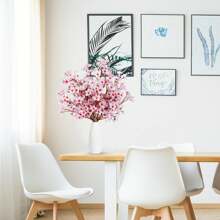 1Pc Artificial Cherry Blossom Flowers Faux Cherry Blossom Stems Faux Silk Cherry Blossom Branches Fake Peach Flowers For Vase Arrangements , Cherry Blossom Bouquet For Office Decor Living Room Decor Bedroom Decor Wedding Decor And Home Decor ,Halloween Christmas Decorations,Party Decoration