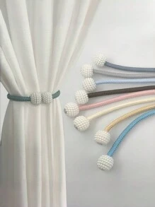 6 件磁性窗帘绑带，窗户绑带固定器装饰绳固定器经典绑带设计适用于家庭办公室窗帘