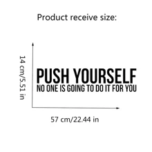 1pc Motivational Words Wall Decal Vinyl Sticker Quote Waterproof Decal Stickers Wall Stickers For Home Office Gym Bedroom Decor, Stickers, Wall Decal, Vinyl Decal For Home Decorations, Spring Decoration Items Refresh Your Home, Festival Decoration Stickers Gifts Birthday Graduation