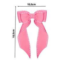 Kit 03 Units Bow Virginia Jeans Bow Clip Hair Accessory Hairstyle Girl Delicate Beautiful - Màu Hồng baby - Xem 2