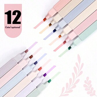 12 pezzi/6 pezzi Evidenziatori, Penne evidenziatrici con grande capacità per sottolineare, evidenziare, forniture scolastiche, cancelleria