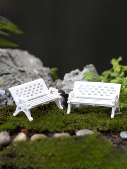 3入組套椅子設計花園雕像用於花園裝飾現代塑料花園裝飾品