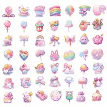50PCS Candy Stickers Aesthetic Vinyl Stickers High Quality Stickers Decals Scrapbook,Journaling,Laptop,Bumper,Skateboard,Water Bottles,Computer,Phone Stickers Can Bring A Lot Of Fun To Your Life,The Perfect Gift For Adults Back To School - Multicolor - View 3