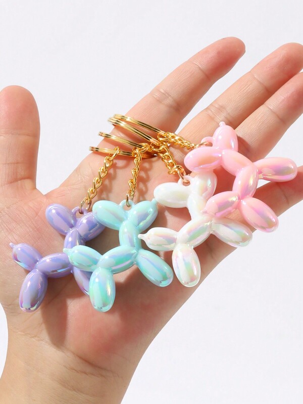 1 szt. Kolorowy brelok do kluczy w kształcie psa z balonem, zawieszka do torebki i portfela, ozdoba do torby ze szczeniakiem, damski brelok do samochodu, zawieszka na Halloween, akcesoria samochodowe do szkoły, urocze pomysły na prezenty świąteczne w stylu gotyckim Y2k, smycze do toreb z uchwytem na identyfikator, akcesoria samochodowe, zawieszki do toreb