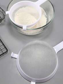 1 件装塑料豆浆过滤器细网过滤器、面粉筛、果汁和茶过滤器、厨房配件、手持式网状过滤漏斗 - 彩色 - 查看 5