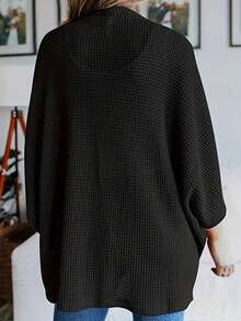 大码女式蝙蝠袖宽松休闲时尚纯色针织开衫
