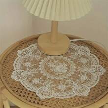 Elegant Vintage Lace Tablecloth With Crochet Floral Design - Perfect For Heat Protection, Air Fryer Dust Cover & Home Decor Lace Table Cloth Bohemian Tablecloth