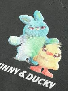 mini bala Áo nỉ thường ngày cổ tròn dài tay in chữ hoạt hình cho bé trai tuổi teen - Xám - Xem 7