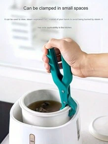 1PC,厨房长柄防烫夹,多功能防烫碗夹,防烫手柄夹,防滑隔热防烫夹,硅胶防滑夹,餐具锅碗盘硅胶防烫防滑夹 - 彩色 - 查看 2