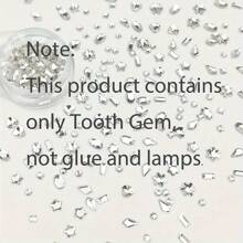 45pcs Sexy Sparkling Transparent Tooth Jewelry Set, Imitation Crystal Rhinestone Teeth Accessories, DIY Dental Decorations, Unisex - 45PCS Transparent Color - View 7