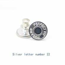 6pcs/Pack Letter Design Elastic Adjustable Waist Button For Trousers & Skirts, No Sewing Required, Stainless Steel, DIY Sewing Accessories