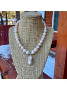 MYSOYA Dây chuyền ngọc trai giả nước ngọt nuôi cấy Baroque 11-13mm thủ công 100% kèm hộp quà, món quà hoàn hảo cho anh ấy/cô ấy, thích hợp cho hàng ngày, sinh nhật, kỷ niệm, đám cưới, ngày lễ tình nhân, giáng sinh, năm mới - vòng cổ - Xem 4