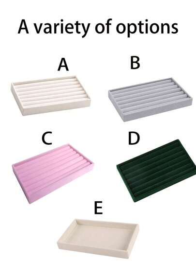 1pc Jewelry Organizer Tray, Velvet Jewelry Storage Box Display Tray For Rings, Necklaces, Earrings, Bracelets, Watches, Etc. Large Capacity, Multifunctional, Suitable For Jewelry Exhibitors, Retail Display And Personal Organization Sun Travel Cool Back To School