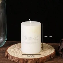 1 Cái/Nến/Nến hình trụ lớn màu trắng ngà, không khói và không mùi, Sáp trang trí đám cưới lãng mạn/Thích hợp cho trang trí và chiếu sáng không khí ngày lễ, trang trí phòng, quà tặng - Nhiều màu - Xem 16