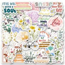 60 件圣经贴纸耶稣贴纸、基督教耶稣经文贴纸、圣经经文贴纸、圣经日记用品、水瓶基督教贴纸、成人基督教贴纸贴花（圣经贴纸） - 彩色 - 查看 1