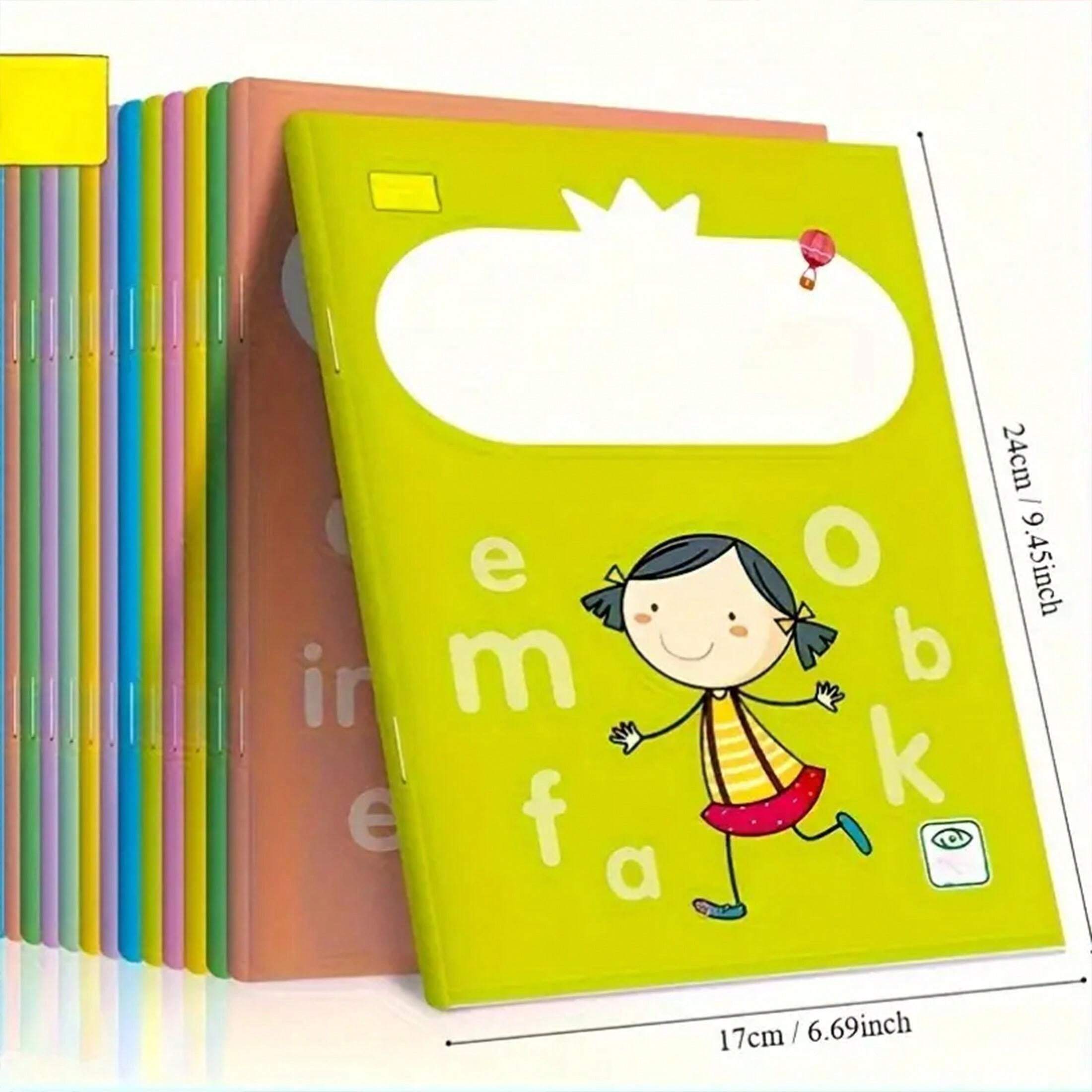 1pc Children's English And Number Workbook Set Suitable For 68 Year