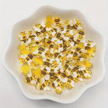 30/50/100 chiếc hình ong nhỏ bằng nhựa 10mm được vẽ tay, đá giả kim cương hoạt hình mặt phẳng nghệ thuật, đồ trang trí DIY cho sổ lưu niệm, đồ thủ công mỹ nghệ. - Nhiều màu - Xem 5