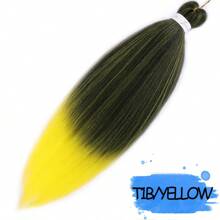 编织发预拉伸 18-36 英寸编织发不发痒热水定型专业合成接发适用于日常编织 - 彩色 - 查看 20